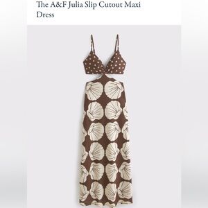 Abercrombie & Fitch Brown and Cream Floral Dress